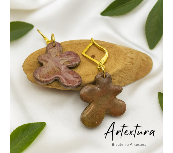 Pendientes Flor Terracota