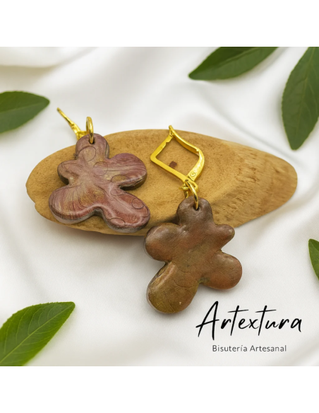 Pendientes Flor Terracota