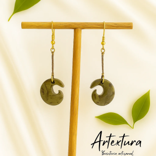 Pendientes Remolino Verde