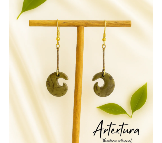Pendientes Remolino Verde