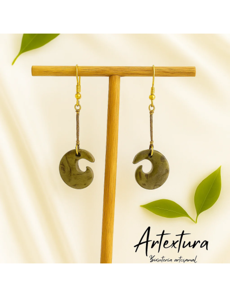 Pendientes Remolino Verde