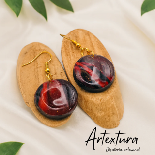 Pendientes Boton Terracota