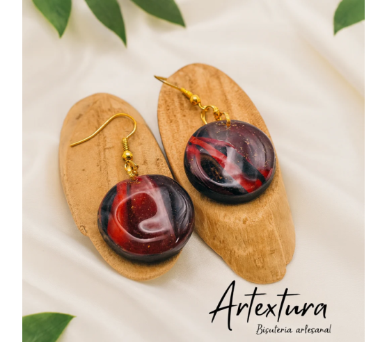 Pendientes Boton Terracota