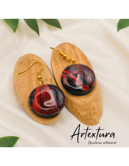 Pendientes Boton Terracota