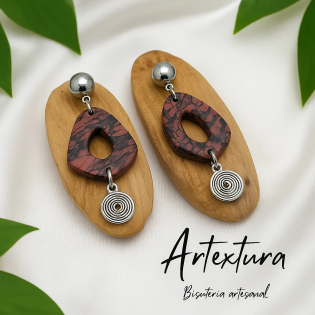 Pendientes Remolino Terracota