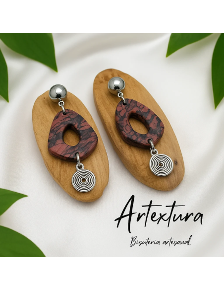 Pendientes Remolino Terracota