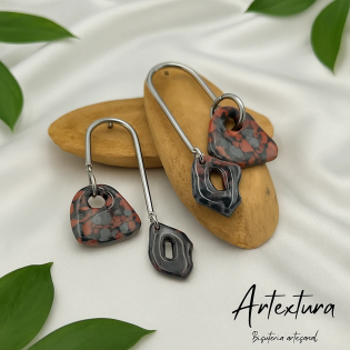 Pendientes Doble Forma Terracota
