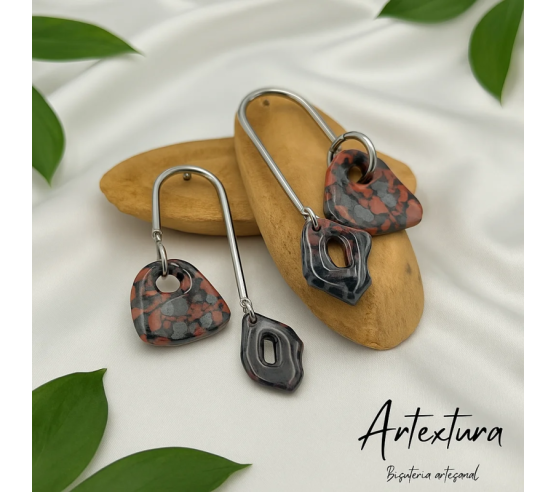 Pendientes Doble Forma Terracota