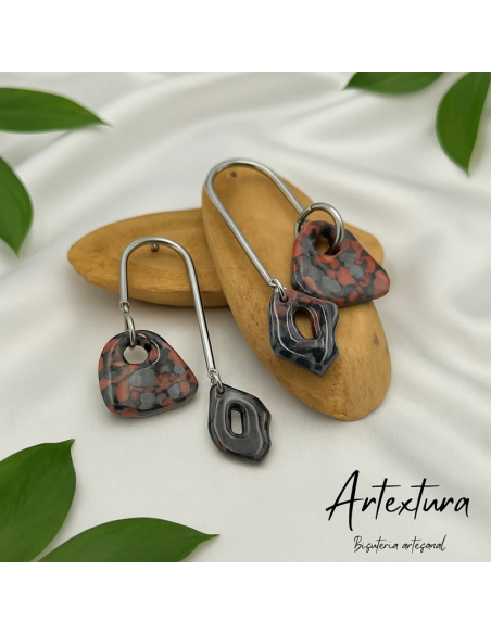 Pendientes Doble Forma Terracota