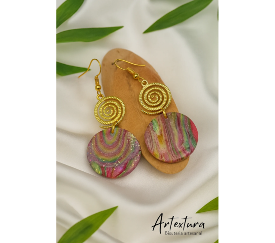 Pendientes Remolino Arco Iris