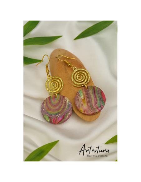 Pendientes Remolino Arco Iris