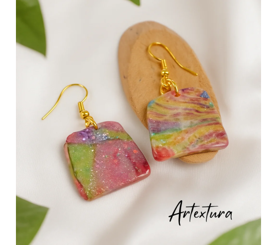 Pendientes Forma 1 Arco Iris