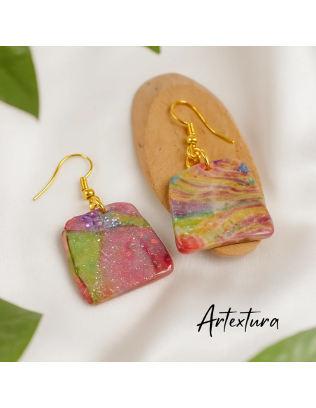 Pendientes Forma 1 Arco Iris