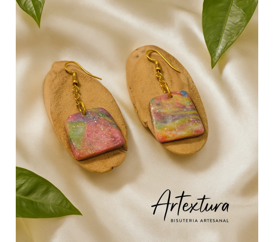 Pendientes Forma 2 Arco Iris