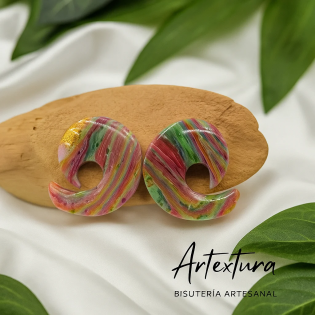Pendientes Caracol Arco Iris