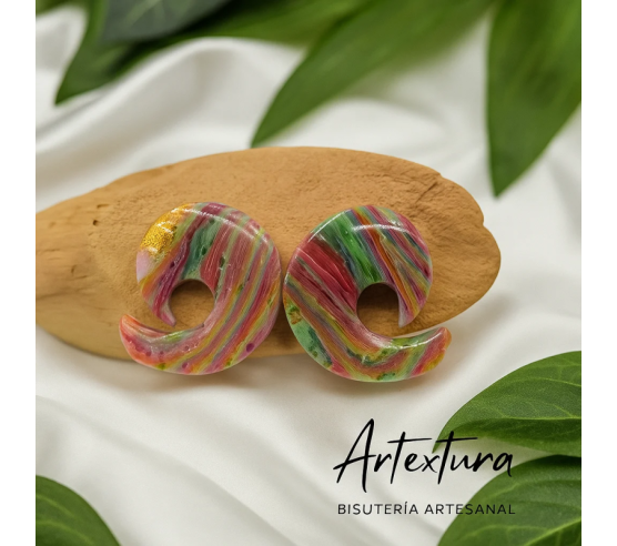 Pendientes Caracol Arco Iris