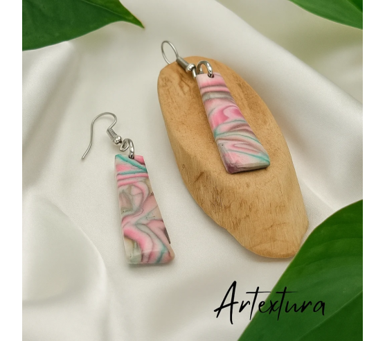 Pendientes Forma 3 Arco Iris