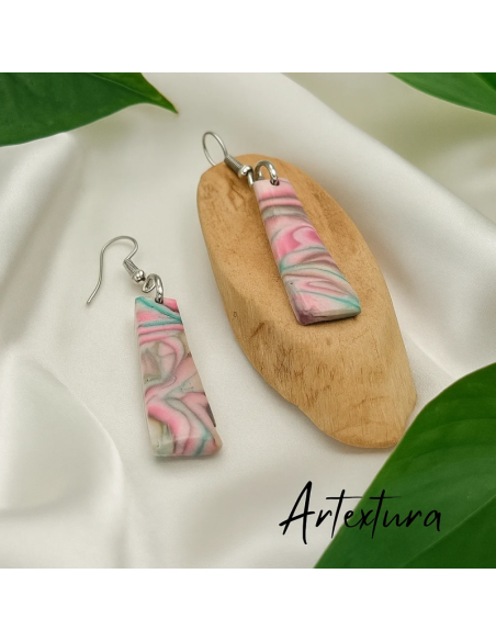 Pendientes Forma 3 Arco Iris