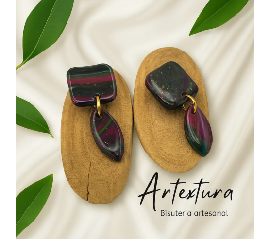 Pendientes Lagrima Multicolor