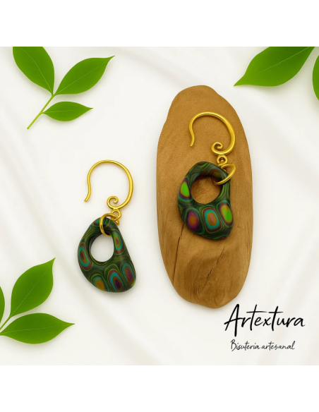 Pendientes Organico Multicolor