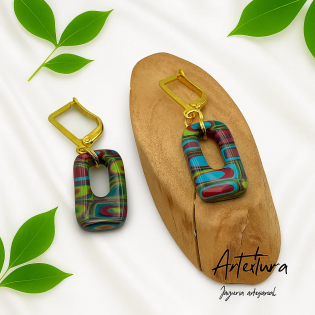 Pendientes Cuadrito Multicolor
