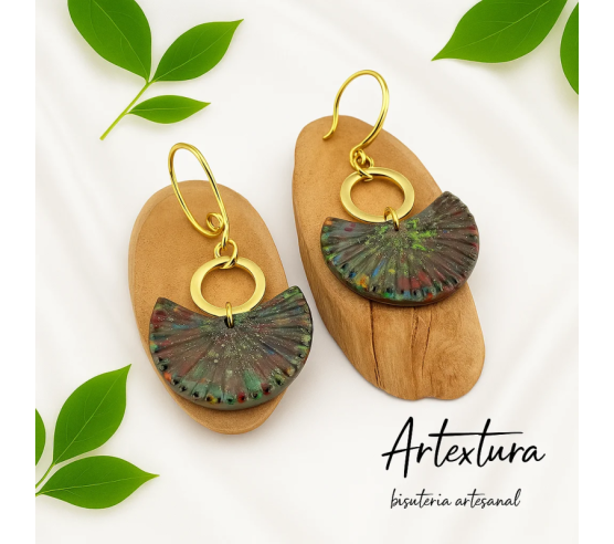 Pendientes Media Luna Multicolor