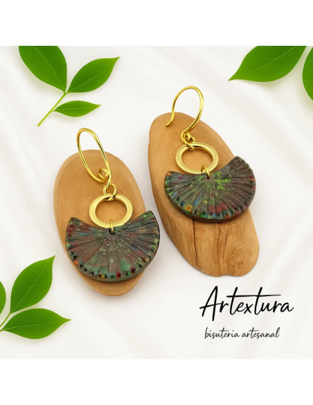 Pendientes Media Luna Multicolor