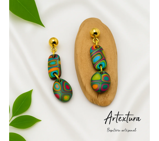 Pendientes Trocito Multicolor