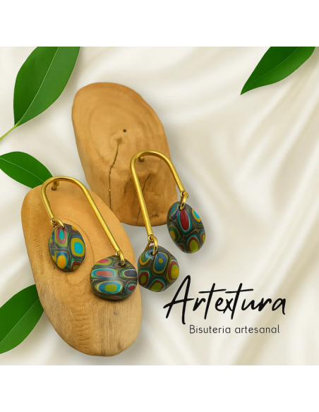 Pendientes Colgante Multicolor