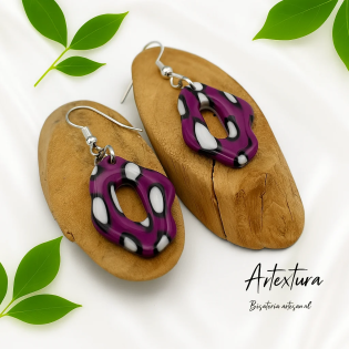 Pendientes Organico Purpura
