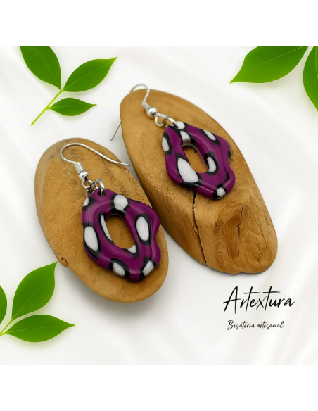 Pendientes Organico Purpura