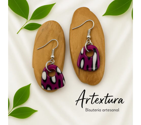 Pendientes Organico 2 Purpura