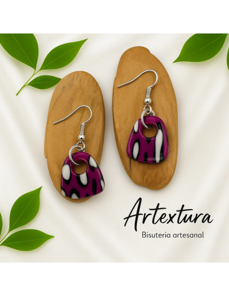 Pendientes Organico 2 Purpura