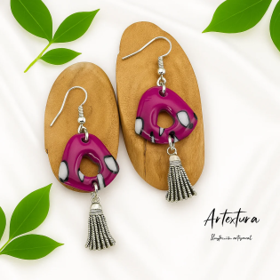 Pendientes Triangulo Purpura