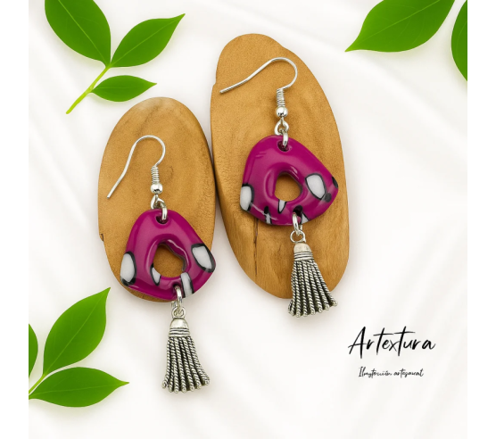 Pendientes Triangulo Purpura