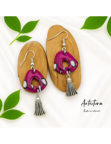 Pendientes Triangulo Purpura