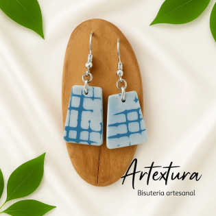 Pendientes Geo Azul Cielo