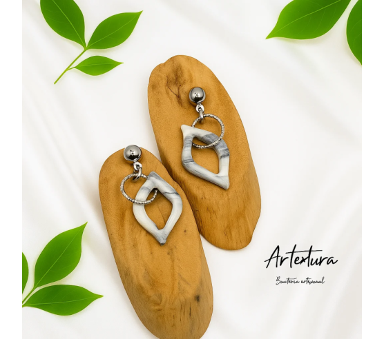 Pendientes Gota Marmol