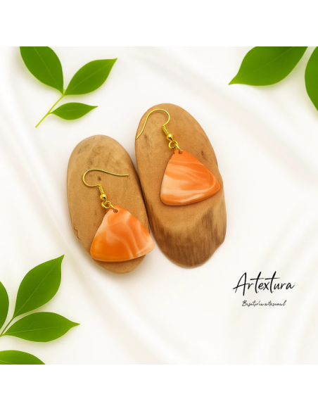 Pendientes Triangulo Naranja