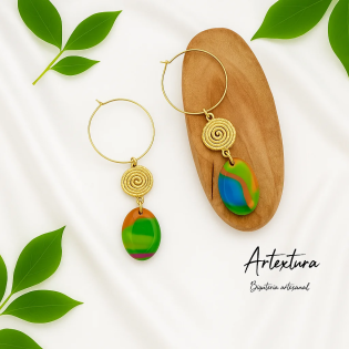 Pendientes Remolino Multicolor