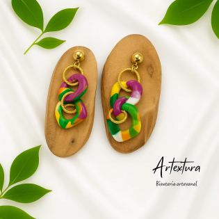 Pendientes Piezas Multicolor