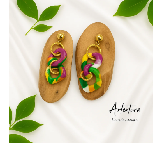Pendientes Piezas Multicolor