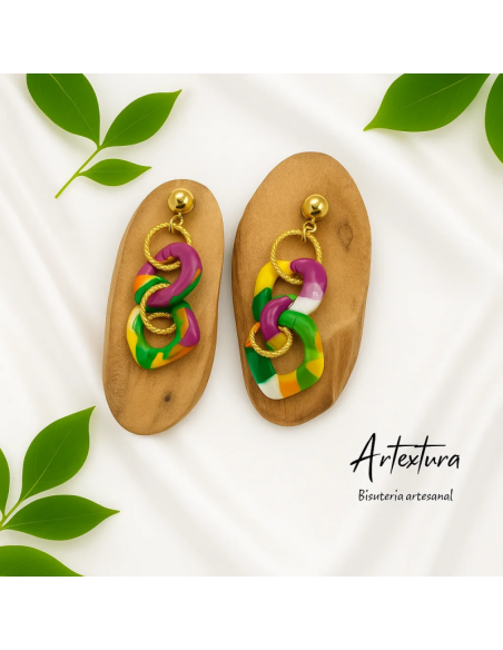 Pendientes Piezas Multicolor
