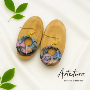 Pendientes Circulo Multicolor