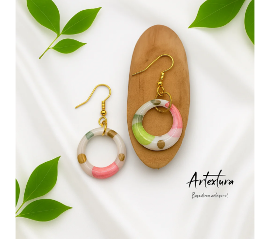 Pendientes Aros Flamencos Multicolor