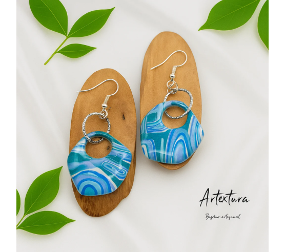 Pendientes Penta Mar Azul