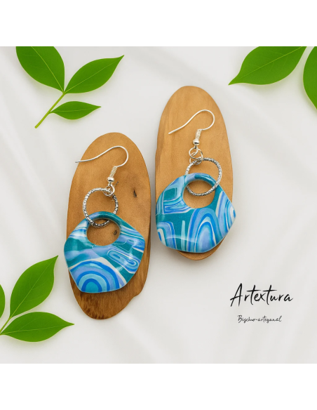 Pendientes Penta Mar Azul
