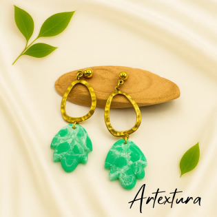 Pendientes Verde Marmol
