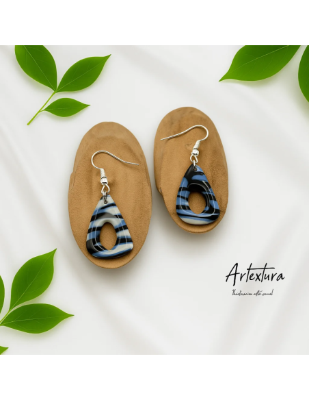 Pendientes Triangulo Negro y Azul