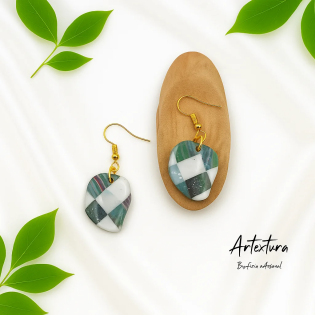 Pendientes a Cuadros de Color